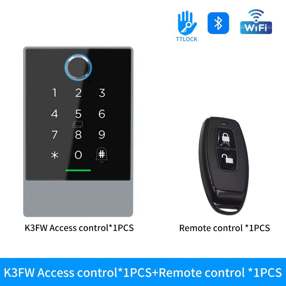 Wifi+Bluetooth Ttlock K3W K3FW K3QW Smart Lock Keypad Waterproof Smart Lock App Alexa Fingerprint Code RFID Card Access Control