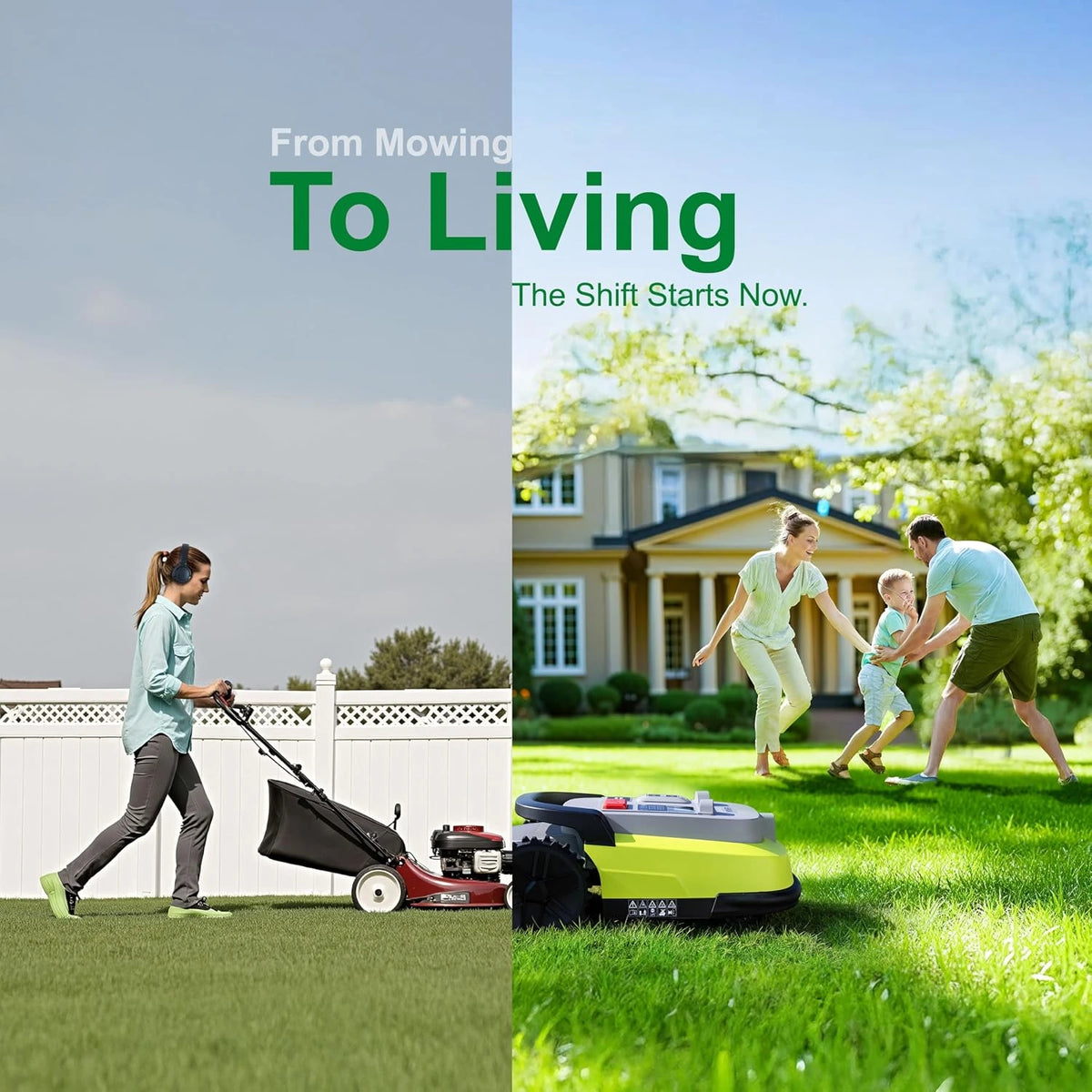 Robot Lawn Mower, RTK+AI Vision Robot Mower for Accurate Navigation & Obstacle Avoidance, No Perimeter Wire, Smart APP Control, Automatic Grass Cutting for Large Lawns, 55% Slopes, 52Db Quiet — product view 9