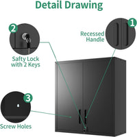 10-Piece Heavy Duty Steel Garage Cabinet System | All-In-One Modular Garage Cabinet Set for Ultimate Workshop Organization | Easy Assembly Garage Storage Cabinets & Tool Bench (Black) — product view 9