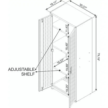 Fortress 75" Tall Garage Cabinet — product view 3