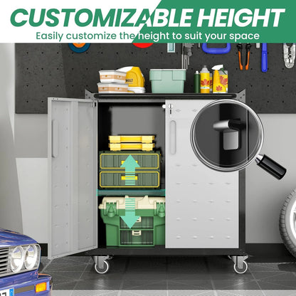 Garage Cabinet System | Heavy Duty Steel All-In-One Modular Garage Cabinet Set for Ultimate Workshop Organization | Easy Assembly Garage Storage Cabinets & Tool Bench — product view 5