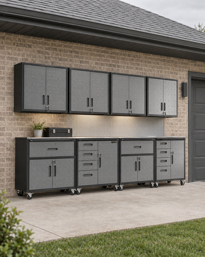 Products from the Garage Cabinets collection in use