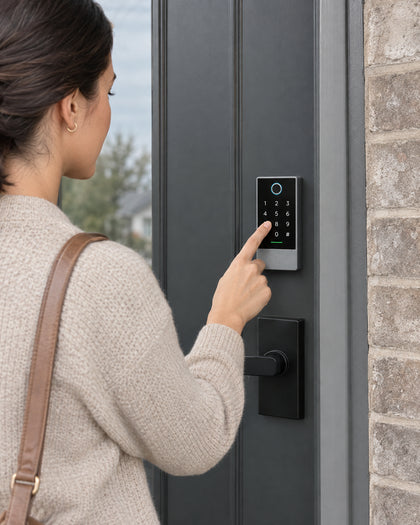 Products from the Smart Locks collection in use