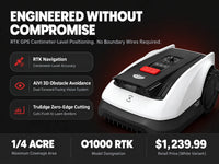 Ecovacs Goat O1000 RTK Robot Lawn Mower – Up to 1/4 Acre — Results & Stats