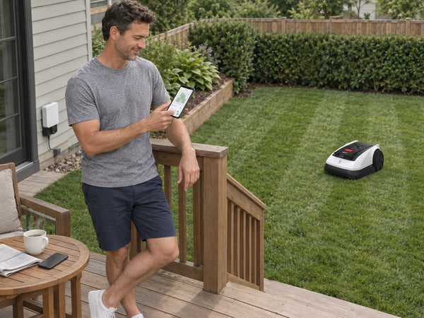Robot Lawn Mower Designed for Wire-Free Mowing, RTK Navigation, 3D Obstacle Avoidance, 1/4 Acre Coverage