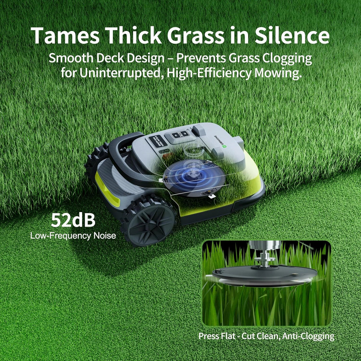 Robot Lawn Mower, RTK+AI Vision Robot Mower for Accurate Navigation & Obstacle Avoidance, No Perimeter Wire, Smart APP Control, Automatic Grass Cutting for Large Lawns, 55% Slopes, 52Db Quiet — product view 4