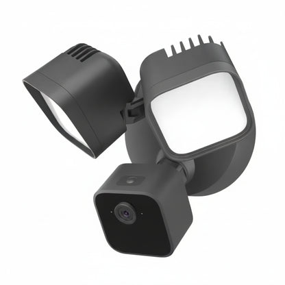Wired Floodlight Camera - Smart Security Camera, 2600-Lumens, HD Works with Alexa - 1 Camera (Black)