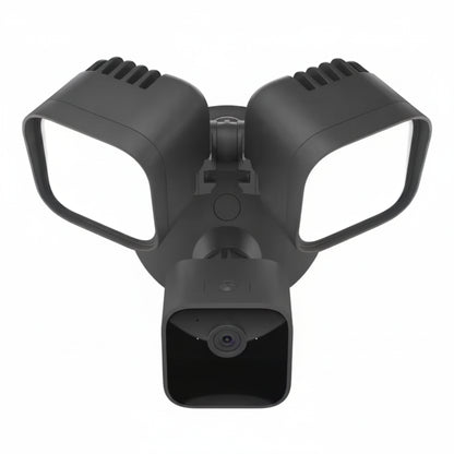 Wired Floodlight Camera - Smart Security Camera, 2600-Lumens, HD Works with Alexa - 1 Camera (Black) — product view 4