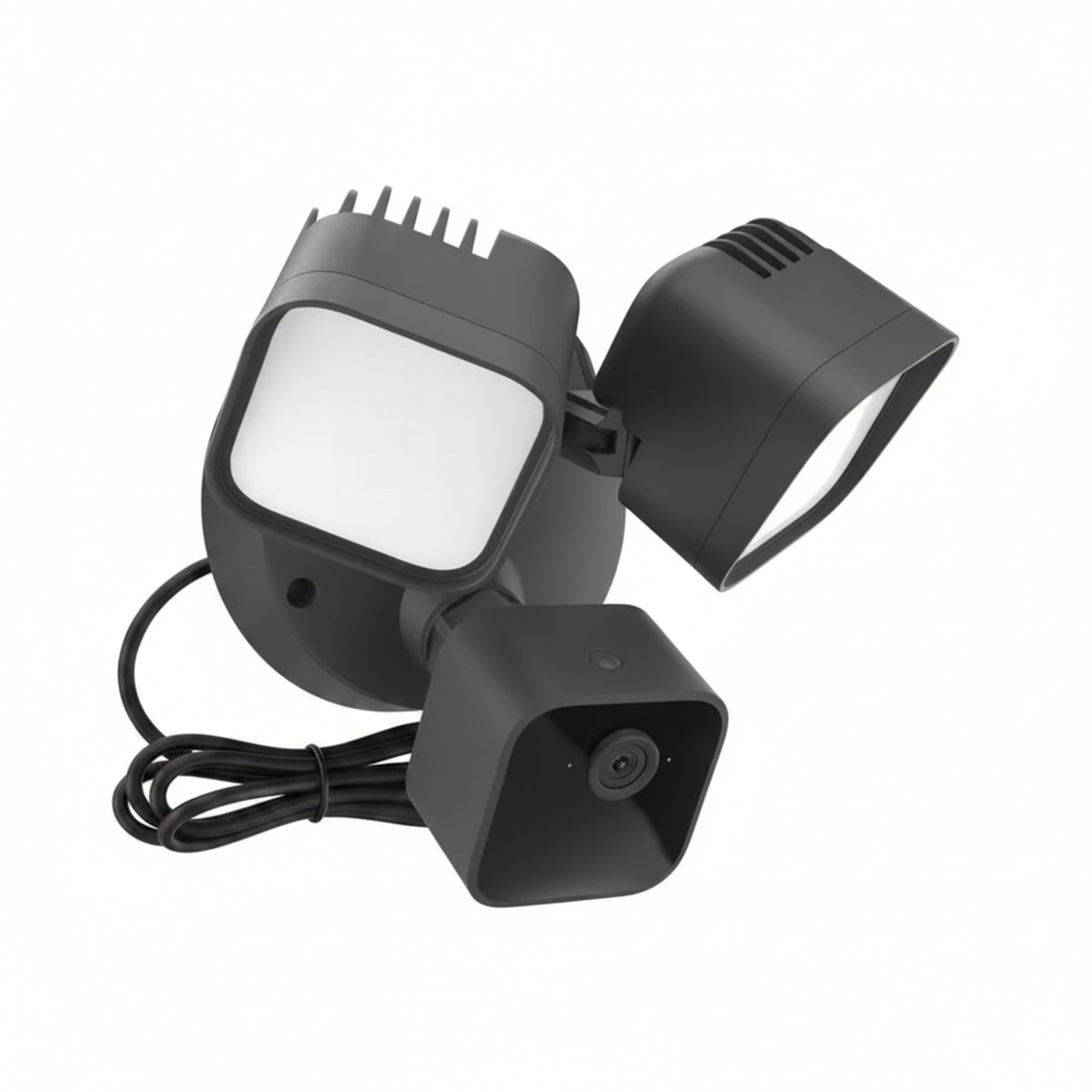 Wired Floodlight Camera - Smart Security Camera, 2600-Lumens, HD Works with Alexa - 1 Camera (Black) — product view 5