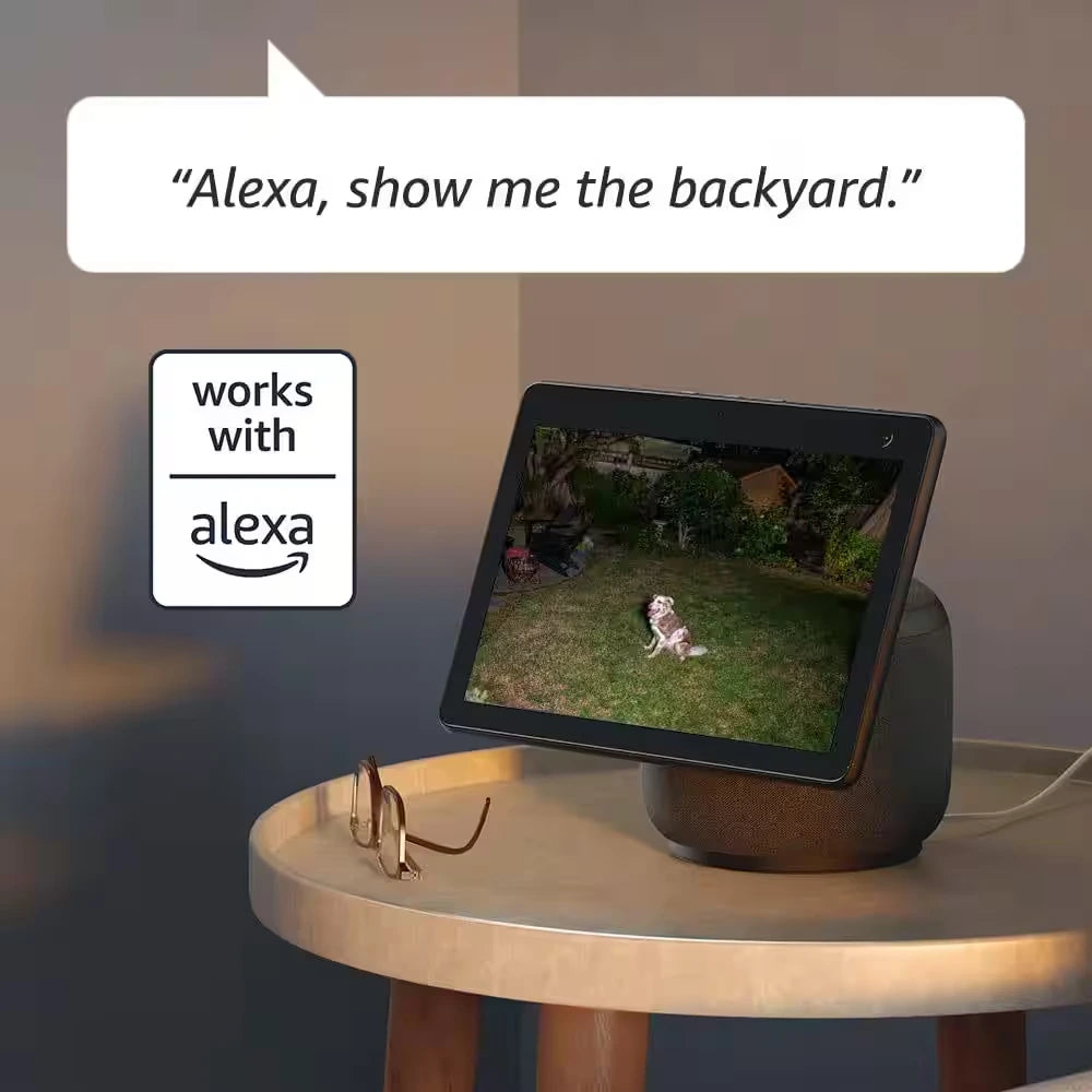 Wired Floodlight Camera - Smart Security Camera, 2600 Lumens, HD Works with Alexa - 1 Camera (White) — product view 4